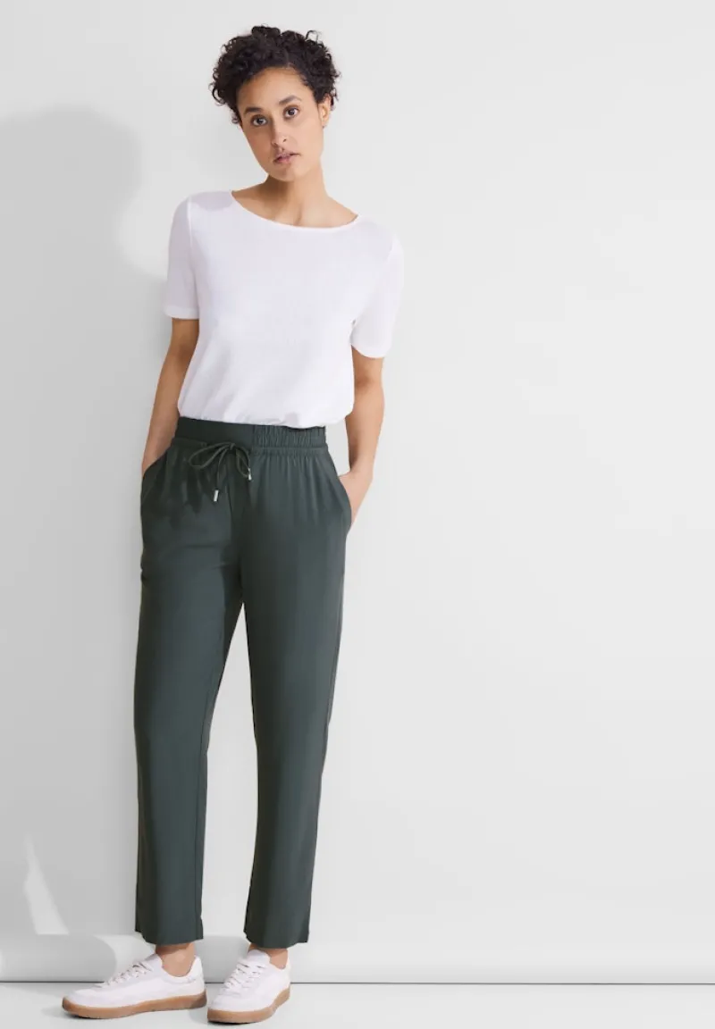 Street One Hosen*Viskose Loose Fit Hose marshy green