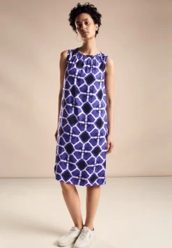 Street One Kleider*Viskose Print Kleid violet blue
