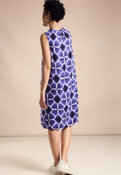 Street One Kleider*Viskose Print Kleid violet blue