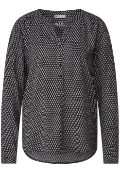 Street One Blusen*Viskosebluse mit Print Black