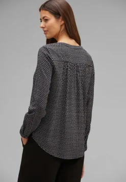 Street One Blusen*Viskosebluse mit Print Black