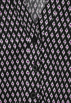 Street One Blusen*Viskosebluse mit Print Black
