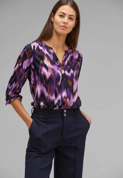 Street One Blusen*Viskosebluse mit Print deep pure lilac