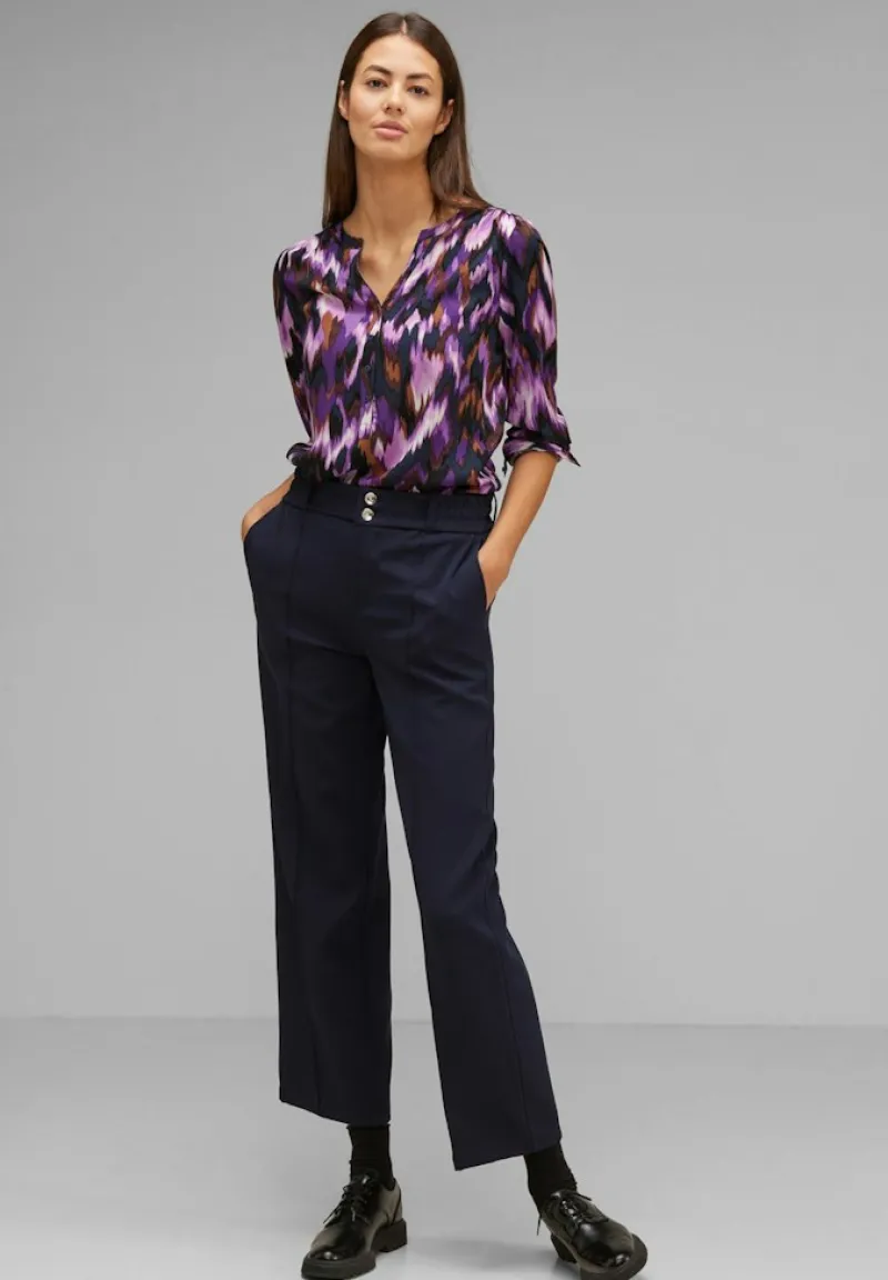 Street One Blusen*Viskosebluse mit Print deep pure lilac