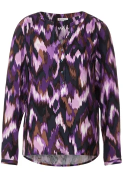 Street One Blusen*Viskosebluse mit Print deep pure lilac