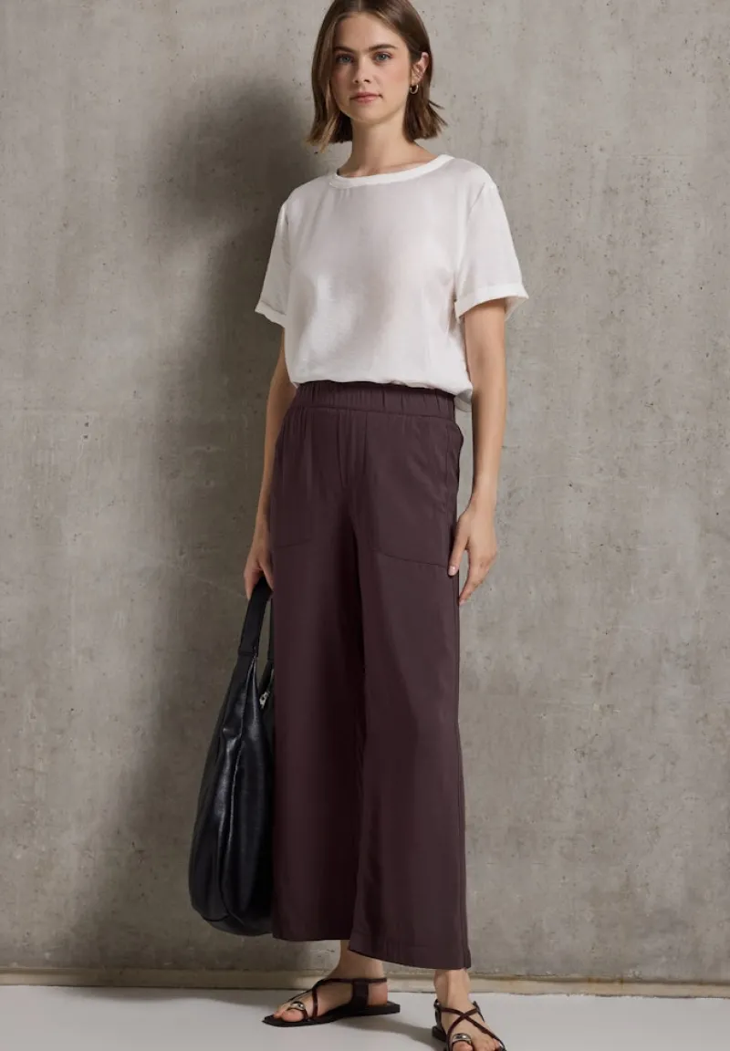 STREET ONE STUDIO Hosen*Viskose-Culotte fudge red