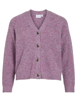 Vila Pullover & Sweatshirts*VISPOSA V-NECK L/S KNIT CARDIGAN sangria sunset