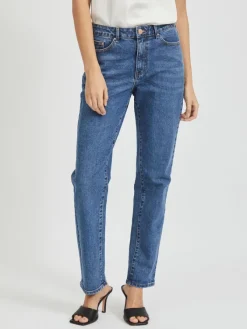 Vila Jeans*VISTRAY DL RW STRAIGHT JEANS MBD - NOOS Medium Blue Denim