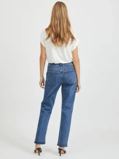 Vila Jeans*VISTRAY DL RW STRAIGHT JEANS MBD - NOOS Medium Blue Denim