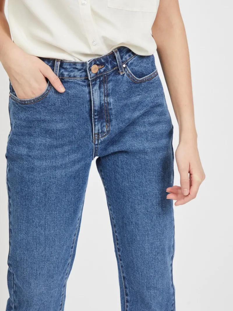 Vila Jeans*VISTRAY DL RW STRAIGHT JEANS MBD - NOOS Medium Blue Denim
