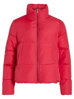 Vila Jacken*VITATE L/S SHORT PUFFER JACKET - NOOS Fandango Pink