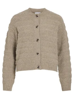 Vila Pullover & Sweatshirts*VITILLIA O-NECK L/S KNIT CARDIGAN natural melange