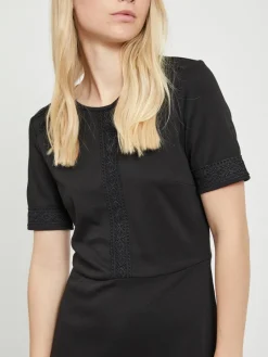 Vila Kleider*VITINNY SAPI S/S LACE DRESS/ZA Black