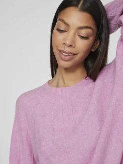 Vila Pullover & Sweatshirts*VITRINA L/S O-NECK KNIT TOP pastel lavender