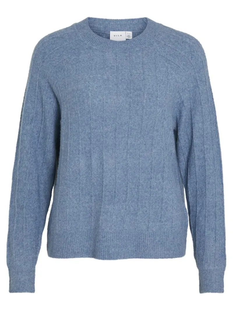 Vila Pullover & Sweatshirts*VITRINA L/S O-NECK KNIT TOP coronet blue