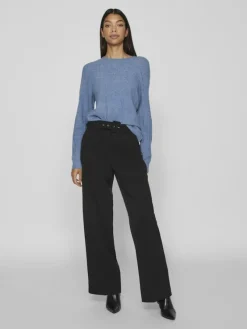 Vila Pullover & Sweatshirts*VITRINA L/S O-NECK KNIT TOP coronet blue