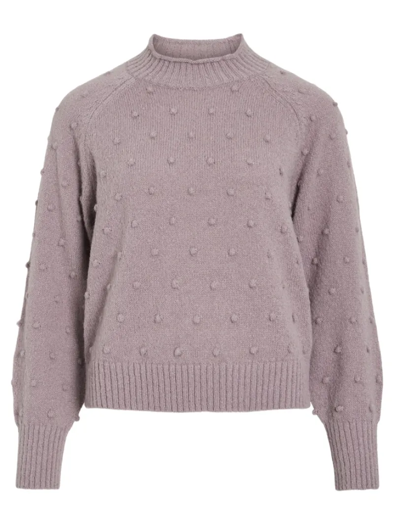 Vila Pullover & Sweatshirts*VITULI O-NECK L/S KNIT TOP/SU/PB/1 toadstool