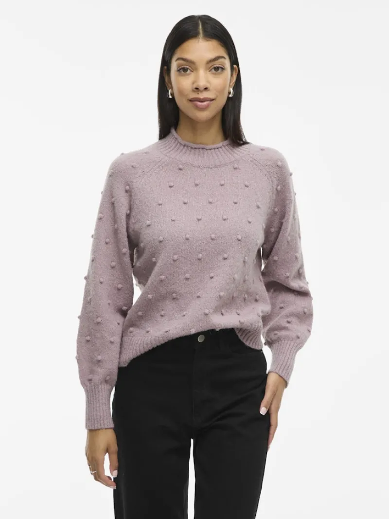 Vila Pullover & Sweatshirts*VITULI O-NECK L/S KNIT TOP/SU/PB/1 toadstool