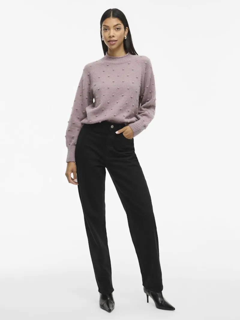 Vila Pullover & Sweatshirts*VITULI O-NECK L/S KNIT TOP/SU/PB/1 toadstool