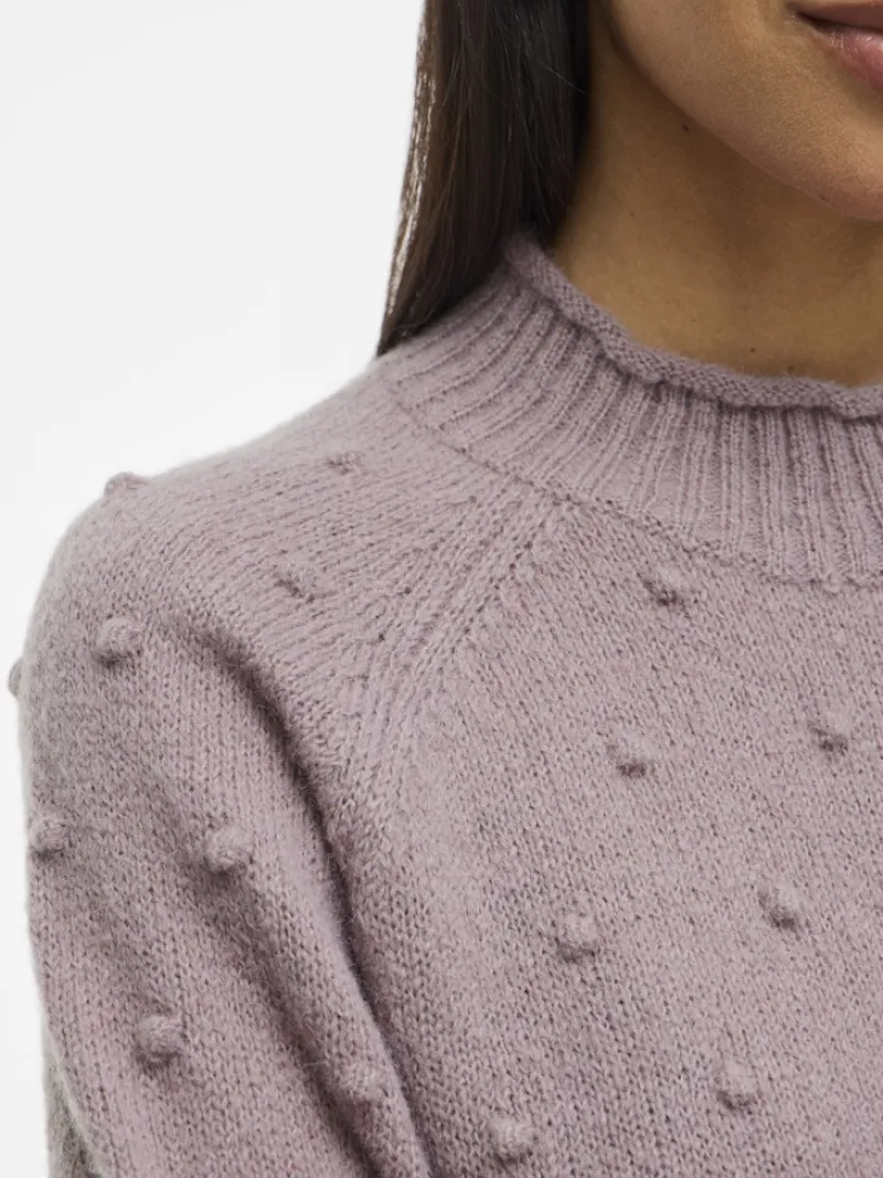 Vila Pullover & Sweatshirts*VITULI O-NECK L/S KNIT TOP/SU/PB/1 toadstool