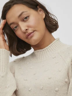 Vila Pullover & Sweatshirts*VITULI O-NECK L/S KNIT TOP/SU/PB/1 birch