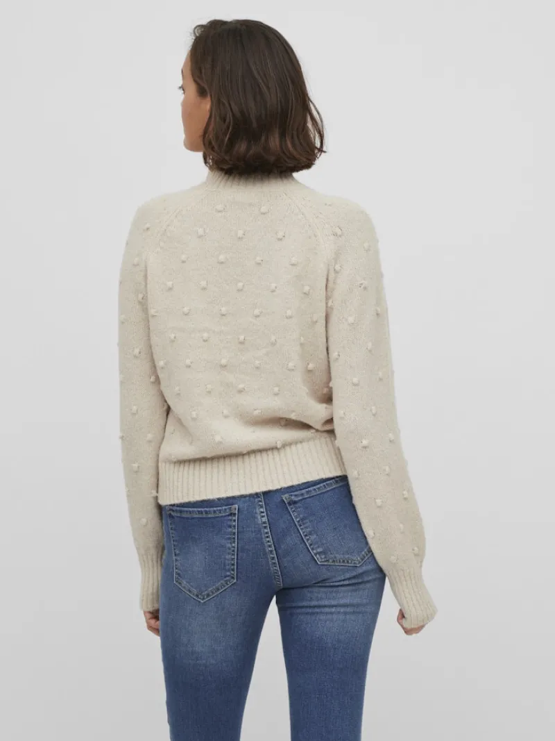 Vila Pullover & Sweatshirts*VITULI O-NECK L/S KNIT TOP/SU/PB/1 birch