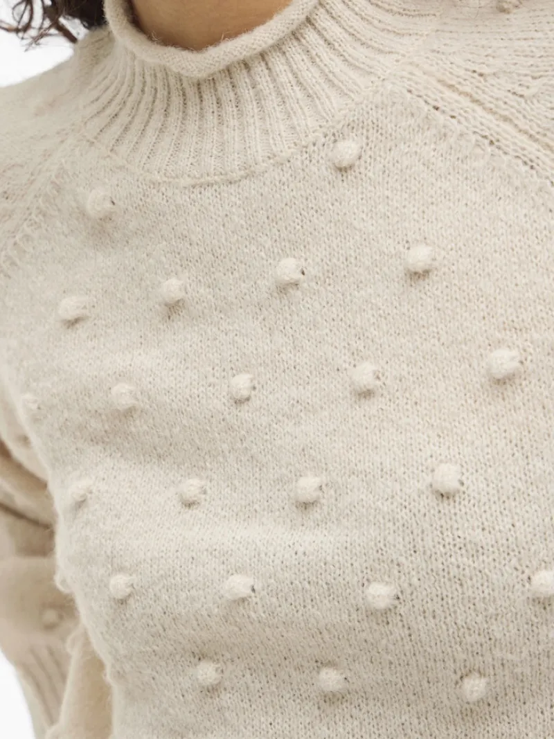 Vila Pullover & Sweatshirts*VITULI O-NECK L/S KNIT TOP/SU/PB/1 birch