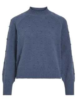 Vila Pullover & Sweatshirts*VITULI O-NECK L/S KNIT TOP/SU/PB/1 Vintage Indigo