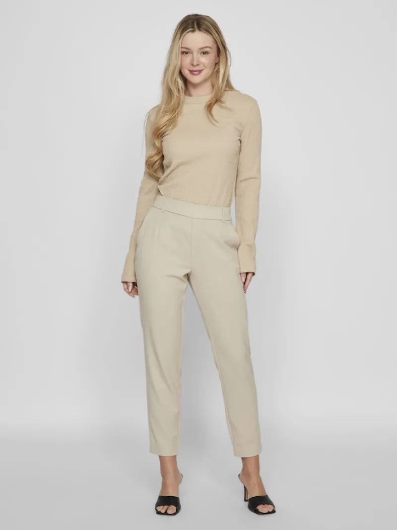 Vila Hosen*VIVARONE HW SLIM PANT - NOOS Feather Gray