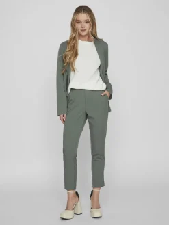 Vila Hosen*VIVARONE HW SLIM PANT - NOOS duck green