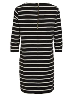 Vila Kleider*VIVINNY 3/4 DRESS/LS Black-CLOUD DANCER