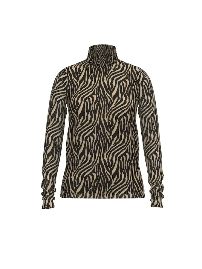 Vila Shirts*VIVOLETTE LAO HIGH NECK L/S TOP/LC/DFS black beauty