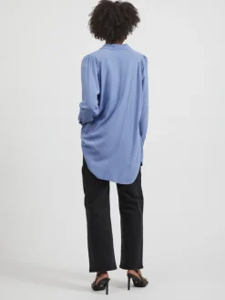 Vila Blusen*VIZUGI L/S LONG SHIRT/SU/PB English Manor