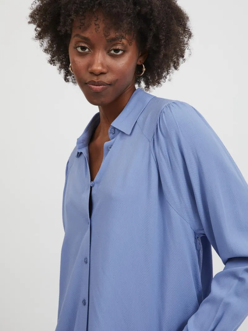 Vila Blusen*VIZUGI L/S LONG SHIRT/SU/PB English Manor