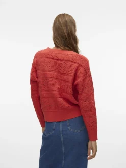 Vero Moda Pullover & Sweatshirts*VMABRIL LS V-NECK PULLOVER GA BOO Cayenne