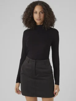 Vero Moda Shirts*VMALBERTE LS ROLLNECK TOP JRS NOOS Black