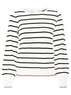 Vero Moda Pullover & Sweatshirts*VMALMA LS O-NCK BUTTON BACK PULLOVER BOO snow white1