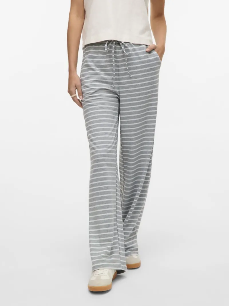 Vero Moda Hosen*VMALMA WIDE PANT EXP Light Grey Melange