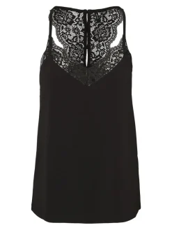 Vero Moda Shirts*VMANA S/L LACE TOP GA NOOS Black