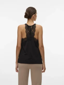 Vero Moda Shirts*VMANA S/L LACE TOP GA NOOS Black