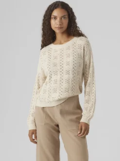 Vero Moda Pullover & Sweatshirts*VMARLET LS O-NECK SHORT PULLOVER BOO birch