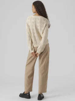 Vero Moda Pullover & Sweatshirts*VMARLET LS O-NECK SHORT PULLOVER BOO birch