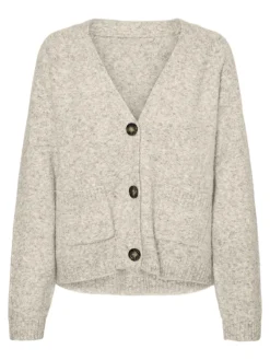 Vero Moda Pullover & Sweatshirts*VMBOOM LS V-NECK BUTTON CARDIGAN GA NOOS birch
