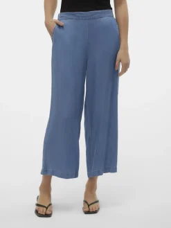 Vero Moda Hosen*VMBREE MR WIDE TENCEL CULOTTE GA NOOS Medium Blue Denim
