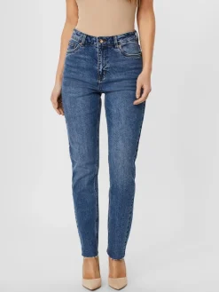 Vero Moda Jeans*VMBRENDA HR STRAIGHT A CUT GU385 GA NOOS Medium Blue Denim