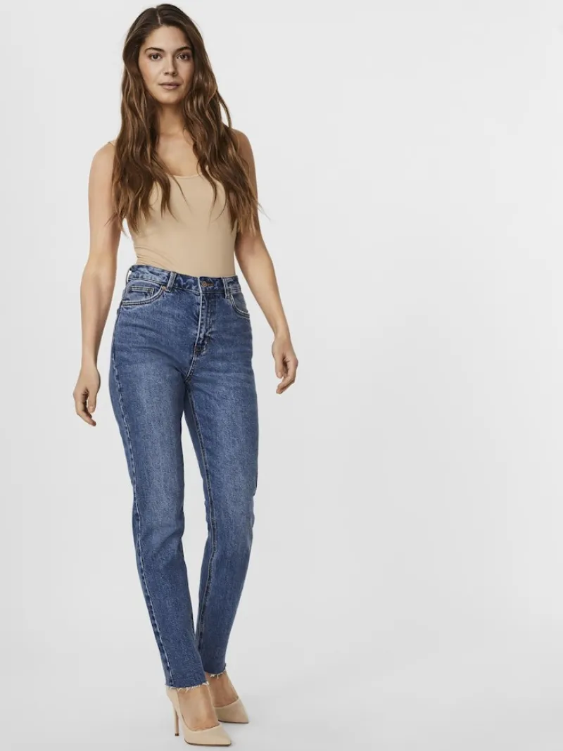 Vero Moda Jeans*VMBRENDA HR STRAIGHT A CUT GU385 GA NOOS Medium Blue Denim
