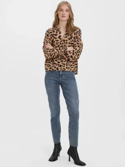 Vero Moda Jeans*VMBRENDA HR STRAIGHT ANK CUT GU3134 GA Dark Blue Denim