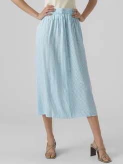 Vero Moda Röcke*VMBUMPY ANKLE SKIRT WVN GA snow white1