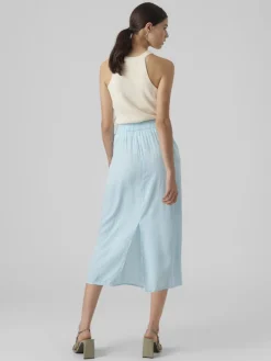 Vero Moda Röcke*VMBUMPY ANKLE SKIRT WVN GA snow white1