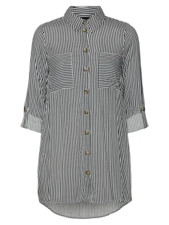 Vero Moda Blusen*VMBUMPY L/S OVERSIZE SHIRT GA Snow White